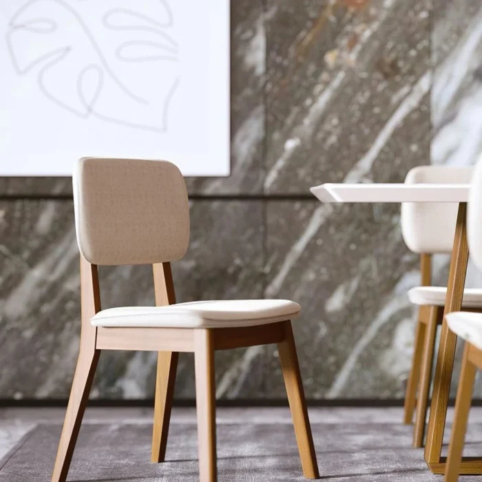 Silla de Comedor - Línea Nevada - Lino/Natural en Beige - Sillas, Uruguay | Ecowood, vista 5