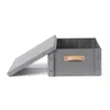 CAJA ORGANIZADOR C/ASA 33X40X17CM EXT TELA GRIS en Gris - Canastos, Uruguay | Decohogar, vista 4 de 4