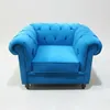 Sofa 1 cuerpo Clasico - Tapizada tela Turquesa en Turquesa - Butacas, banquetas y puffs, Uruguay | Champagne Home, vista 1 de 3