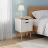 Mesa de Luz - 1 puerta - 1 cajón - Línea Nórdica - Roble/Blanco en Multicolor - Mesas de luz, Uruguay | Rústico Hogar, vista 2 de 5