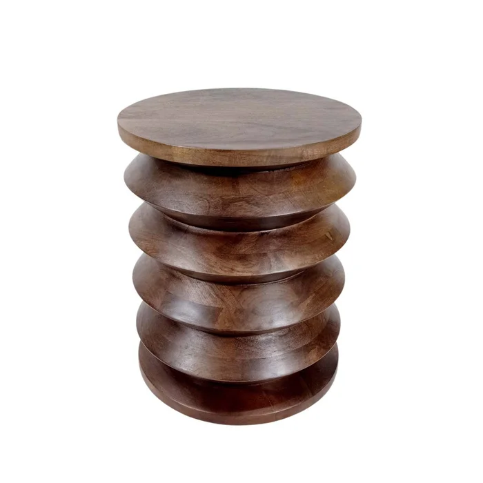 Mesa Lateral Madera-de-mango Marron Tulum Walnut en Marrón - Mesas de living, Uruguay | Divino, vista 2