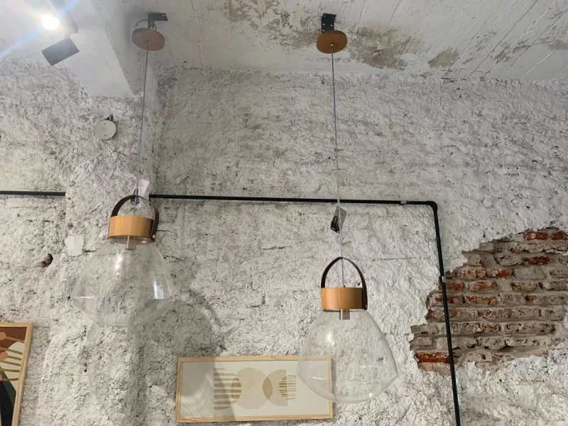 Lámpara Colgante Lampadari Vidrio y Madera - Mediano en Marrón - Lámparas colgantes, Uruguay | Berna Home, vista 5