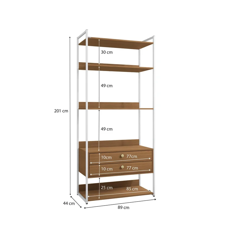Closet Abierto Modular P49 - Linea Industrial en Madera natural - Roperos y placares, Uruguay | Balton, vista 7