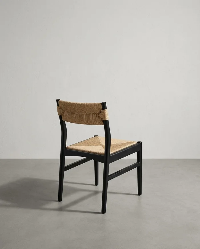 Silla en madera teca negra y fibra en Negro - Sillas, Uruguay | Entrecasa, vista 2