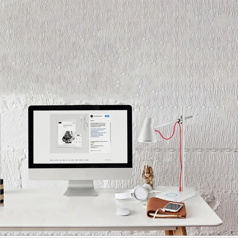Lámpara de Mesa Quebec Blanco en Blanco - Lámparas de mesa, Uruguay | Serlux, vista 3