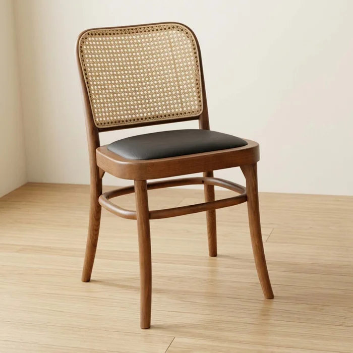 Silla De Comedor Rattan-y-madera Marron Tamara en Marrón - Sillas, Uruguay | Divino