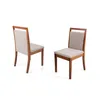 SILLA DOBLE TAPIZADO TELA BEIGE en Beige - Sillas, Uruguay | Champagne Home, vista 3 de 4