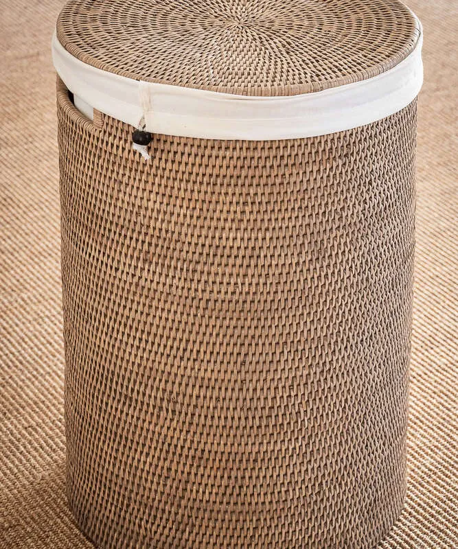 CESTO ROPA RATTAN - NUDE en Marrón - Canastos, Uruguay | La Iberica