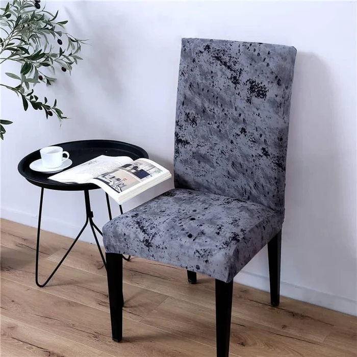 Funda cubre silla elastizada estampada - gris difuminado en Gris - Textiles, Uruguay | Buho Store, vista 3