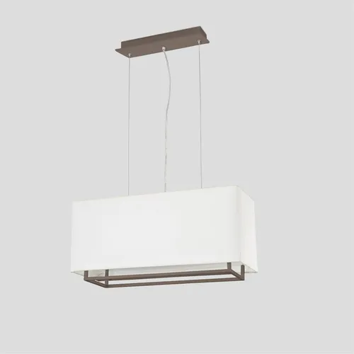 Colgante rectangular blanca con armazón en Blanco - Lámparas colgantes, Uruguay | La Perla