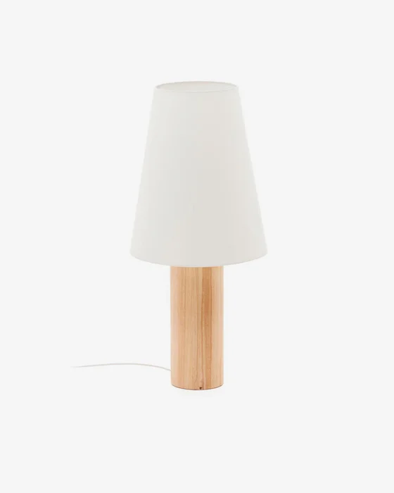 Lámpara de pie Marga de madera maciza con acabado natural - con acabado natural en Marrón - Lámparas de pie, Uruguay | Kavehome
