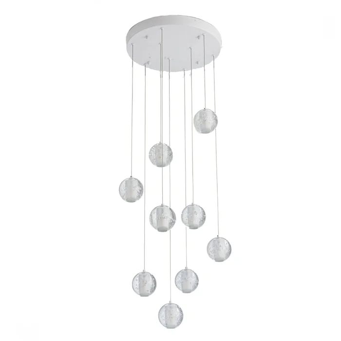 Colgante led 9 esferas efecto flotante 9*5W en Blanco - Lámparas colgantes, Uruguay | Iluminica, vista 2