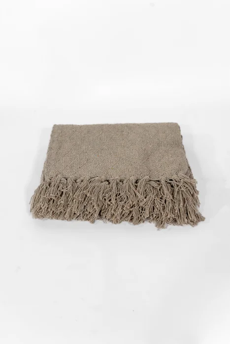 Manta Roma - Taupe / Mink / Vison en Beige - Textiles, Uruguay | Indian, vista 2