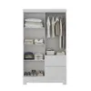 Ropero Max 4 Puertas 2 Cajones - Línea Glam - Blanco en Blanco - Roperos y placares, Uruguay | Ecowood, vista 3 de 4