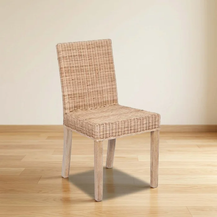 Silla De Comedor Madera Natural-beige Mango en Madera natural - Sillas, Uruguay | Divino