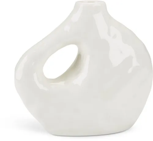 Jarrón SIGFRED W16xL7xH14 cm blanco en Blanco - Jarrones, Uruguay | JYSK