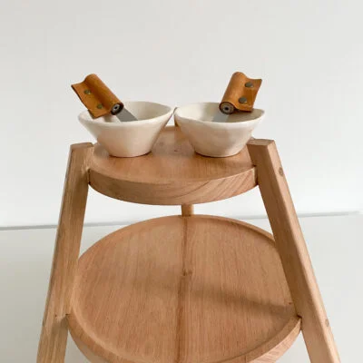 Juego de torre + 2 bowls + 2 espátulas con cuero en Madera natural - Decoración, Uruguay | Dreams On Time, vista 4