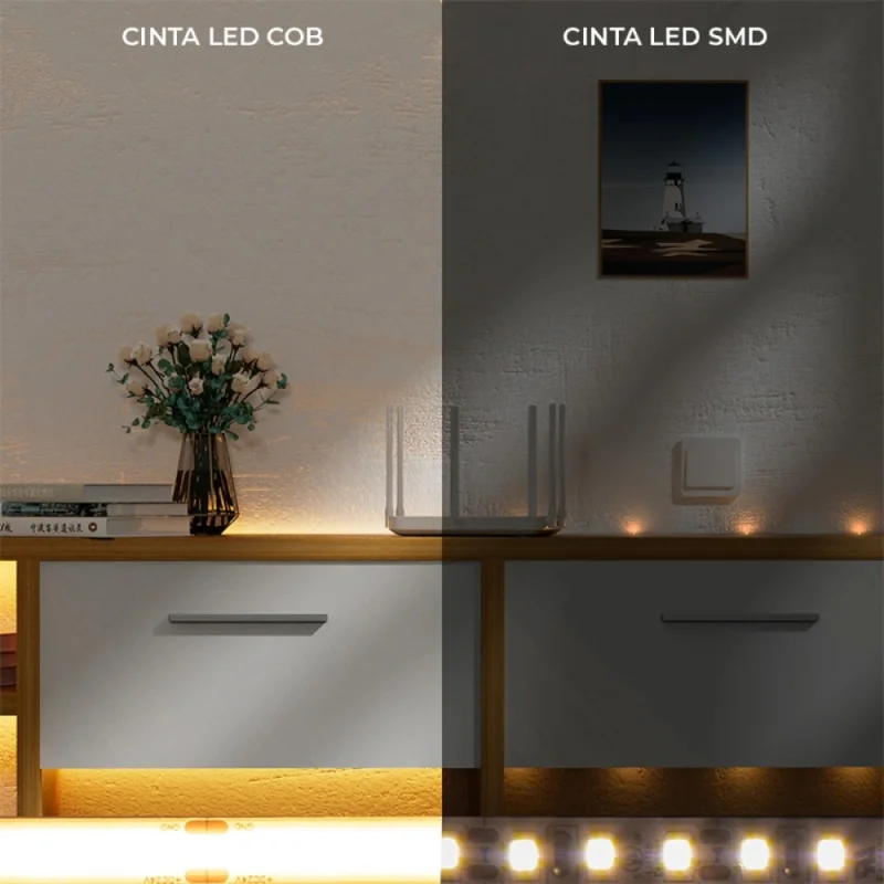 Cinta LED Strip Light 20W/M IP20 Luz Cálida en Blanco - Lámparas de pie, Uruguay | Serlux, vista 7