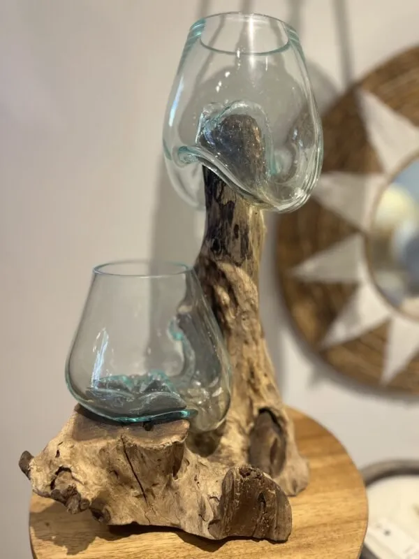 Acuario decorativo doble madera & vidrio - Decoración, Uruguay | Balihai