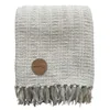 MANTA TEJIDA POLIESTER 125X150CM TEXTURA CRUDO en Off-white - Textiles, Uruguay | Decohogar, vista 2 de 3