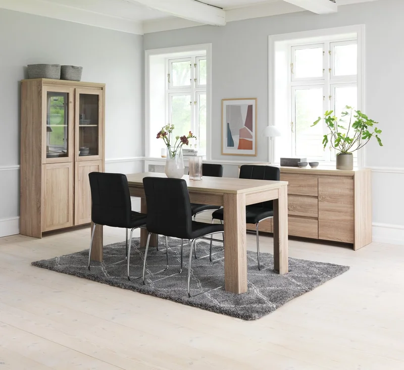 Silla de comedor HAMMEL polipiel negro/crom en Negro - Sillas, Uruguay | JYSK, vista 4