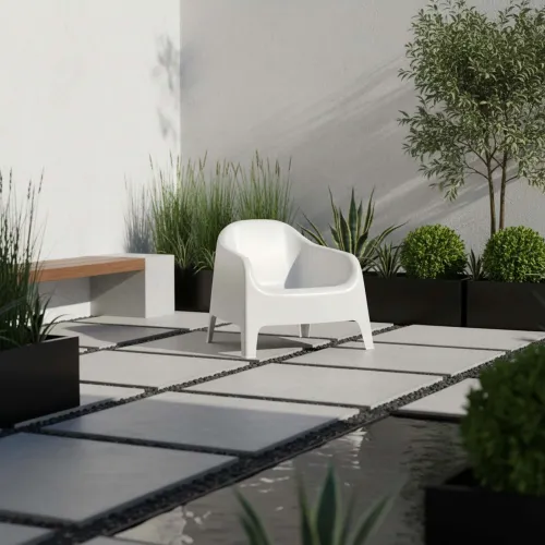Butaca Exterior Polipropileno Blanco Skarpo en Blanco - Muebles para el exterior, Uruguay | Divino