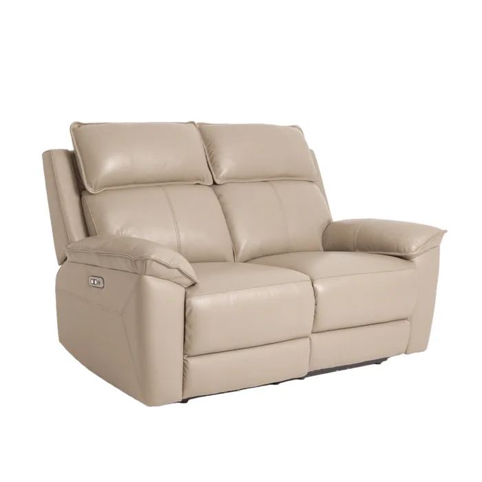 Recliner Eléctrico 2 Cuerpos Cuero-y-simil-cuero Marron Joshua Taupe en Beige - Sillones y sofás, Uruguay | Divino, vista 3