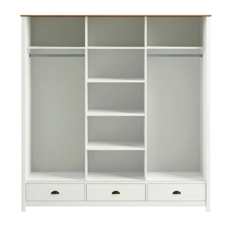 Placard 3 Puertas Madera Natural-beige Adaku 2.0 en Blanco - Roperos y placares, Uruguay | Divino, vista 3
