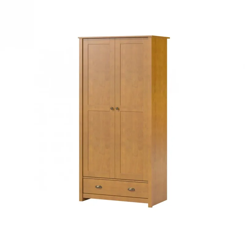 Ropero 2 puertas 1 cajón - Color Madera - Línea Colonial en Madera natural - Roperos y placares, Uruguay | Ecowood