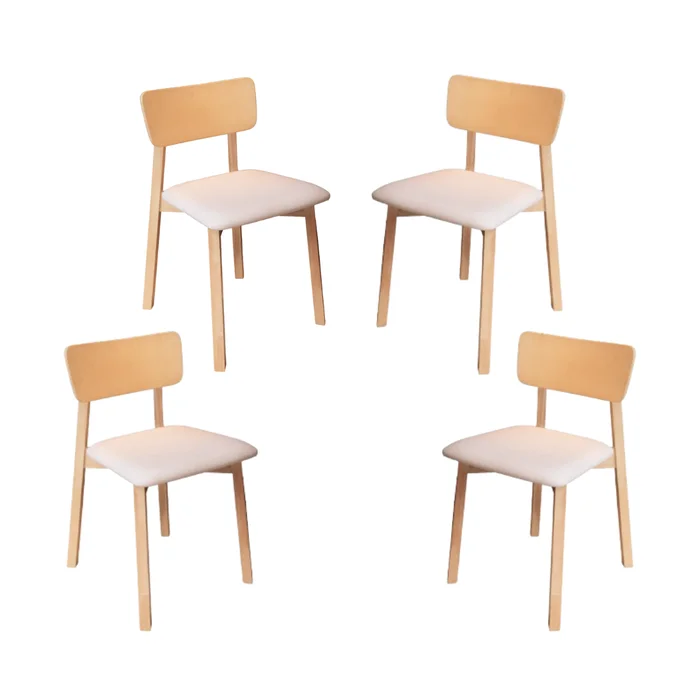 Set 4 Sillas Marruecos - Madera de Gomero en Madera natural - Sillas, Uruguay | Berna home