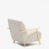 Butaca Meghan de chenilla perla y madera maciza de fresno con acabado natural FSC Mix Credit en Off-white - Butacas, banquetas y puffs, Uruguay | Kavehome, vista 9 de 10