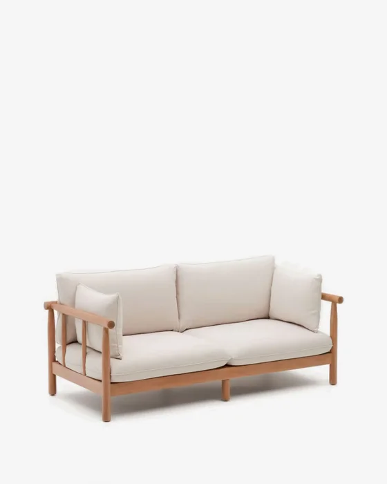 Sofá Sacova 2 plazas de madera maciza de eucalipto 195 cm FSC 100% en Madera natural - Sillones y sofás, Uruguay | Kavehome