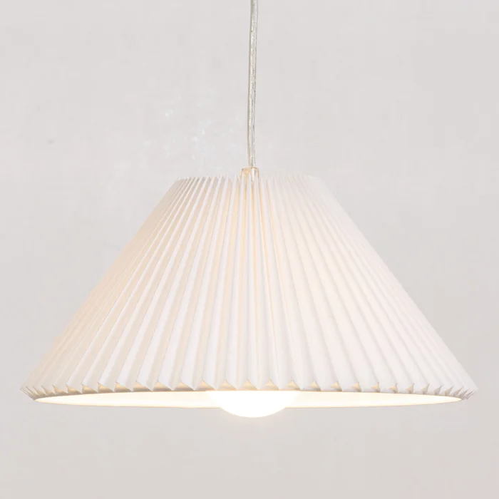 Lámpara De Techo Blanco Metal Pleating en Blanco - Lámparas colgantes, Uruguay | Divino, vista 2
