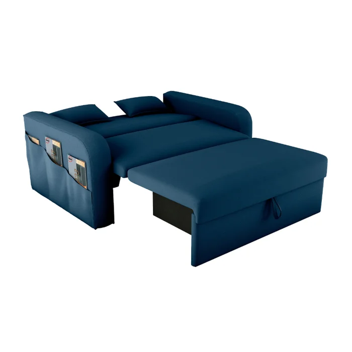 Sofa Cama 2 Plazas Abertura Frontal Ruedas Patas De Plastico en Marrón - Sillones y sofás, Uruguay | Soy Hogar, vista 4