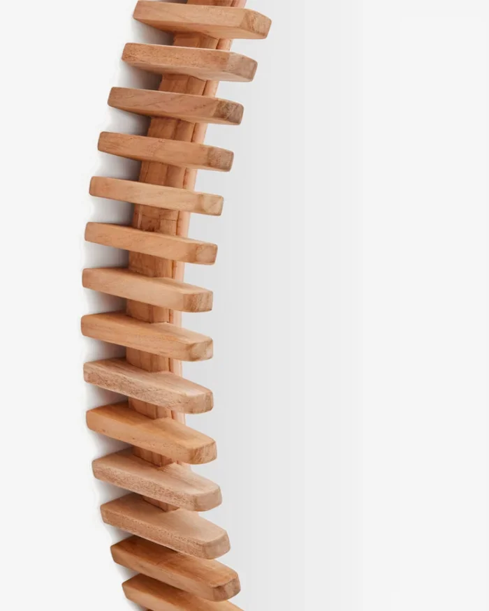Espejo Polke de madera de teca - Ø 100 cm en Madera natural - Espejos, Uruguay | Kavehome, vista 2