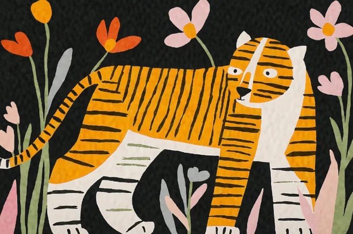 Tigre en Multicolor - Láminas, Uruguay | Mara Estudio
