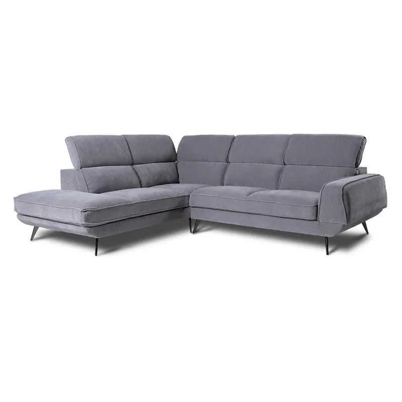 Rinconera Versatile - Tela Microfibra - Chaise Izquierdo - 6686-7 Gris en Gris - Sillones y sofás, Uruguay | NYR