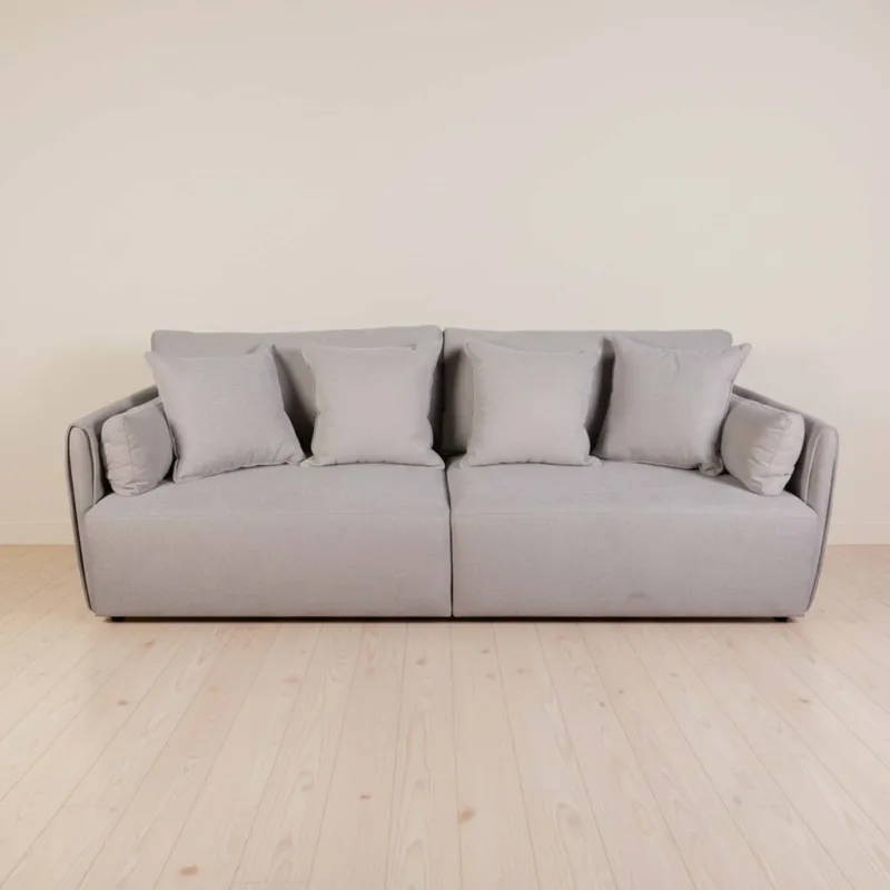 Sofá 3 Cuerpos Tela Natural-beige Amalfi Beige en Beige - Sillones y sofás, Uruguay | Divino