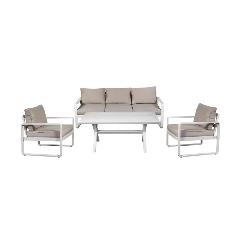 Set Comedor Aluminio Natural-beige Cali en Beige - Muebles para el exterior, Uruguay | Divino