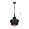 Luminaria Colgante Geisha 2 Negra ø 20 cm en Negro - Lámparas colgantes, Uruguay | Unilux, vista 5 de 7