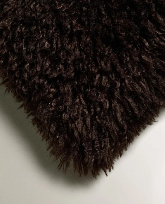 FUNDA COJÍN PELO ONDA en Marrón - Textiles, Uruguay | Zara Home, vista 5