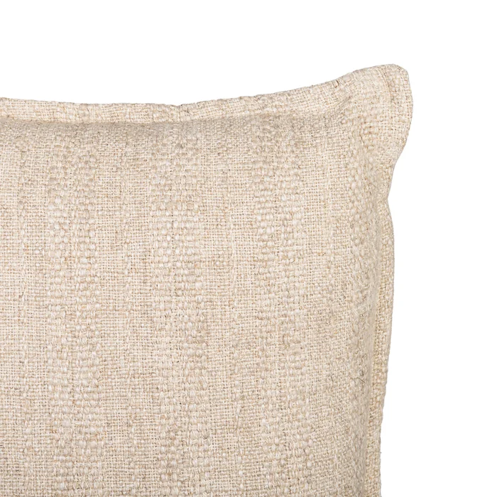Almohadón Lino-y-algodon Natural-beige Relieve Rayas Beige en Beige - Textiles, Uruguay | Divino, vista 2