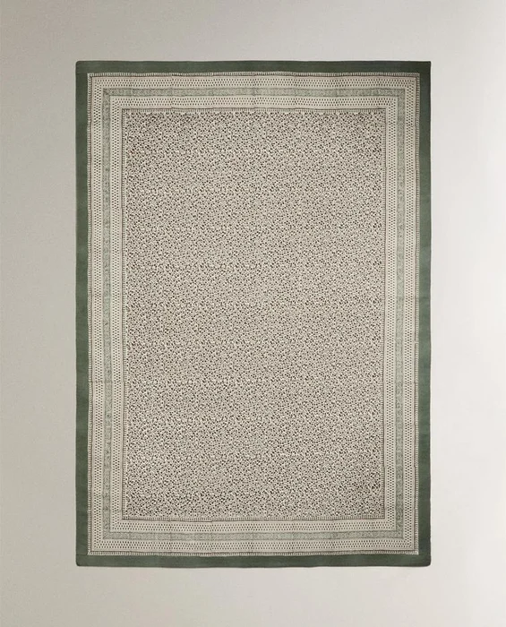 ALFOMBRA ALGODÓN ESTAMPADO BLOCK PRINT - Alfombras, Uruguay | Zara Home, vista 3