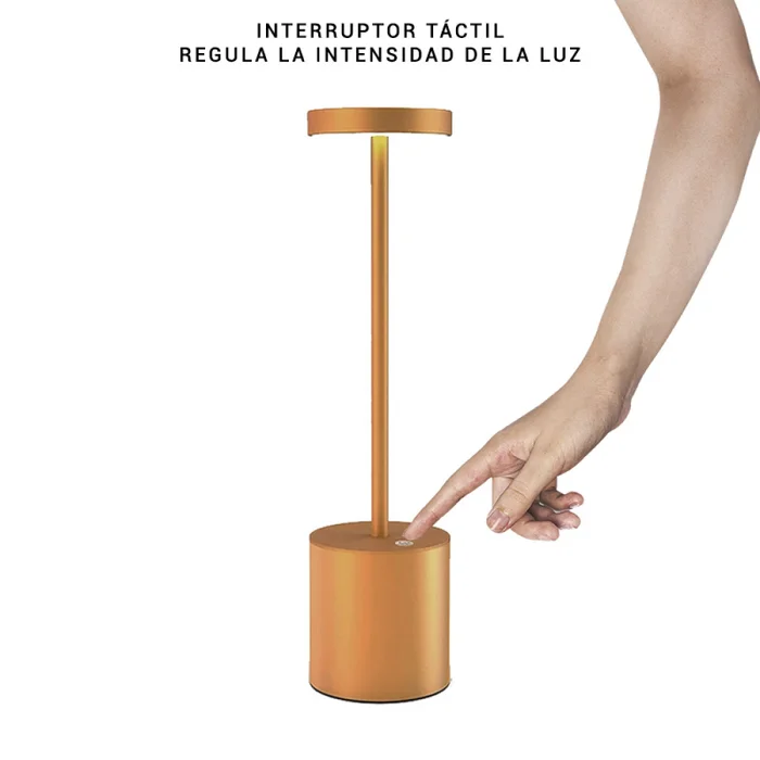 Lámpara de Mesa Nini Portátil Recargable Dimerizable Golden en Amarillo - Lámparas de mesa, Uruguay | Serlux, vista 6