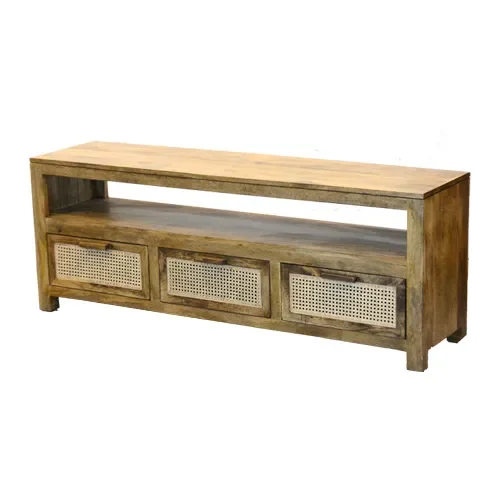 R54 Rack 160x40x60 en Madera natural - Muebles para TV, Uruguay | Victoriana