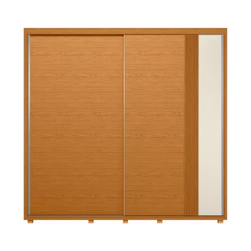 Ropero 2 puertas corredizas 4 cajones - Acácia - Marrón en Marrón - Roperos y placares, Uruguay | Rústico Hogar