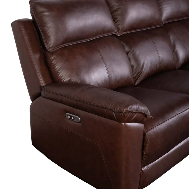 Recliner Eléctrico 3 Cuerpos Cuero-y-simil-cuero Marron Joshua en Marrón - Sillones y sofás, Uruguay | Divino, vista 8
