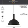 Luminaria lampara colgante 25cm Negro - Lámparas colgantes, Uruguay | Decotech, vista 3 de 3