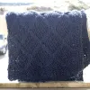THROW TEJIDO A MANO ACRILICO DIAMOND KNIT AZUL MARINO en Azul - Textiles, Uruguay | Sentido Jose Ignacio, vista 2 de 2