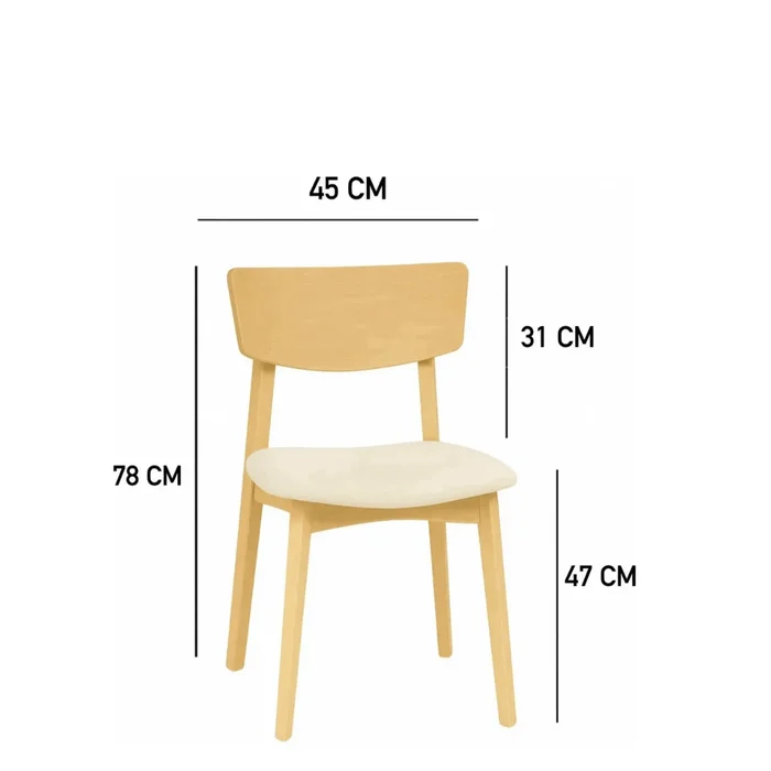 Silla de Comedor Classic - Línea Marruecos - Nogal claro en Madera natural - Sillas, Uruguay | Nario Hogar, vista 2